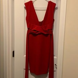 Red low cut Lulu’s dress size M